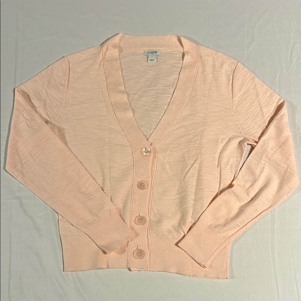 J. Crew Factory Pink Cardigan Sweater V-Neck